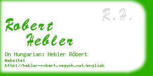 robert hebler business card
